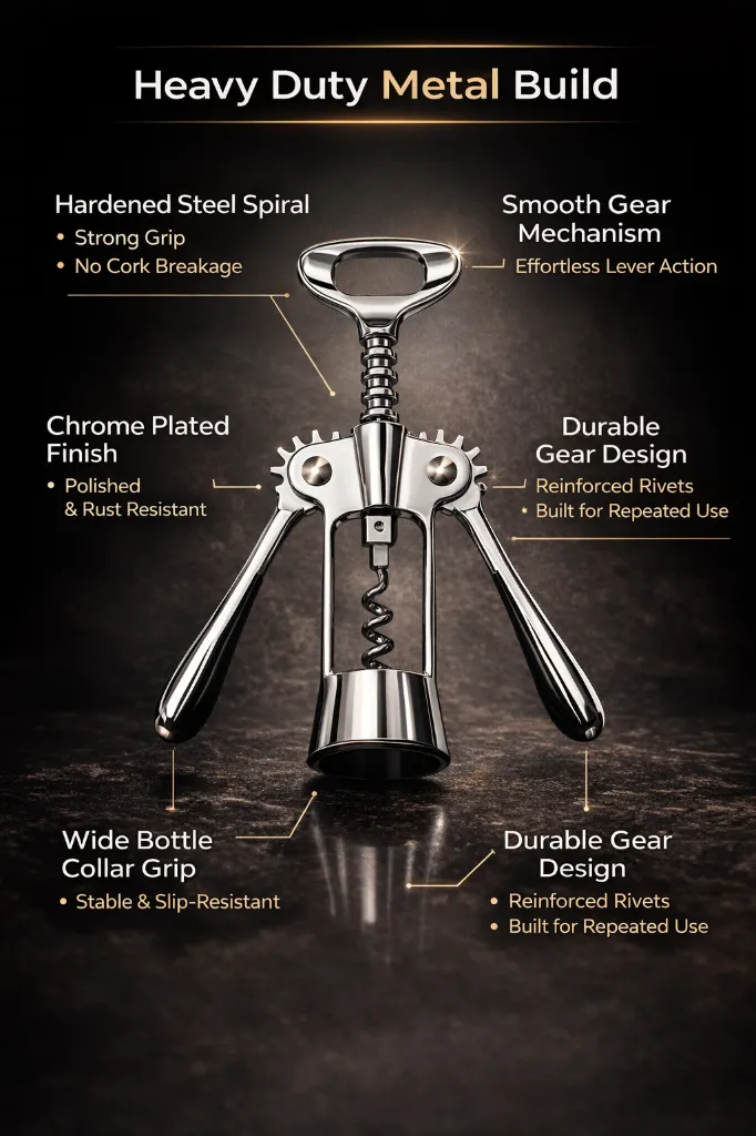 PE0448 Double Lever Cork Remover for Home, Bar & Restaurant.webp