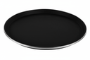 SS Ring Anti-skid Black Salver (Serving Tray) 14in.