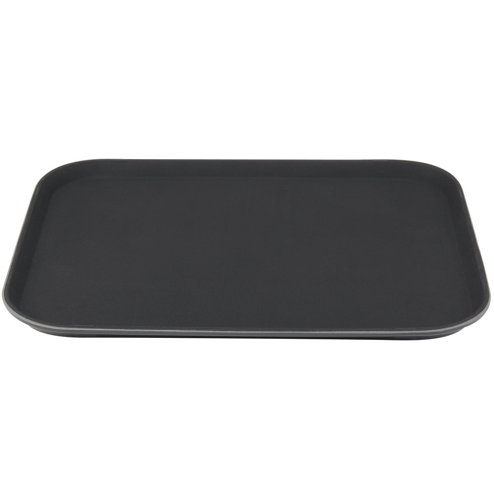[PE9743] Regular Anti-skid | Brown Rectangular Salver (Serving Tray) 14x18in