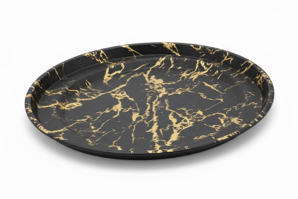 [IC153_BlackGold] Designer Salver / Serving Tray 40cm