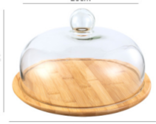 [PE0432] Cake Stand Multi Functional Serving Platter and Cake stand with Dome 26cmxH15cm