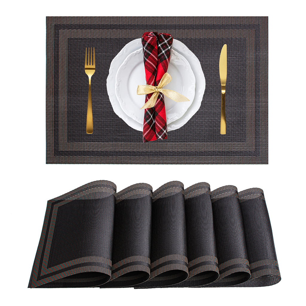 Placemat Black Gold  42x28cm
