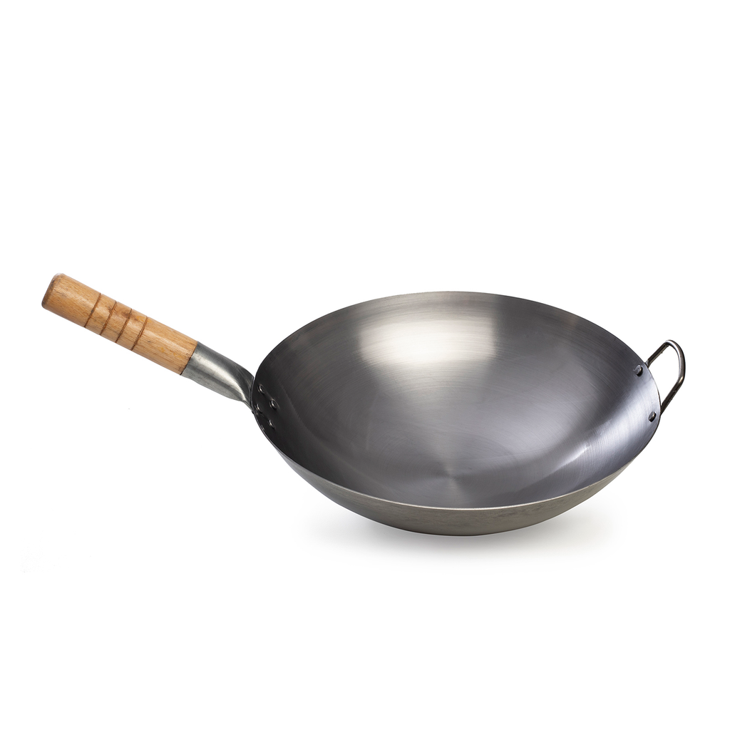 [EM5064] Chinese Wok with wooden Handle 40cm 1.5mm