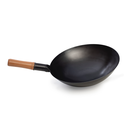 Chinese Wok with wooden Handle with Black Coating 32cm